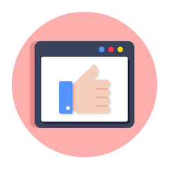 A unique design icon of shopping feedback 