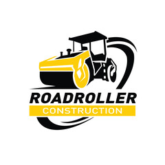 Vector logo of asphalt paving road works