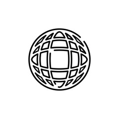Global Icon Vector. Globe Icon. Lineal or Linear art.