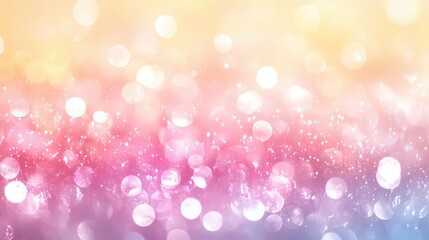 Colorful bokeh background with soft pastel gradient and light spots.