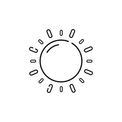 Sun Icon Vector. Lineal or Linear art.