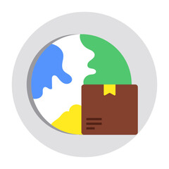 A perfect design icon of global delivery
