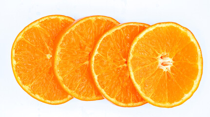 orange slice isolated on white
