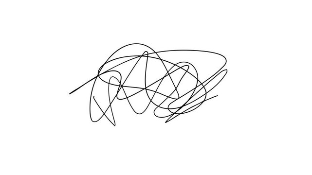 doodle or scribble animation hand drawn on white background