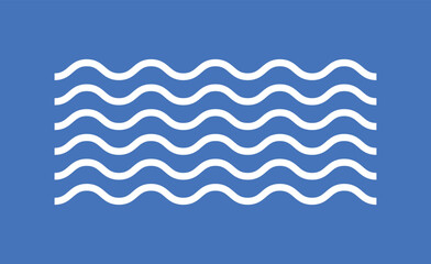 Waves icon. Wave sign editable stroke.