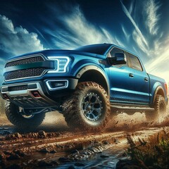 Off-Road, 4x4, illustration, art, design, background, wallpaper, Generative, Ai.