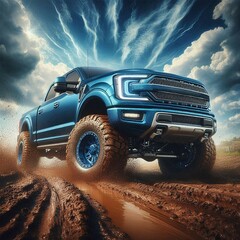 Off-Road, 4x4, illustration, art, design, background, wallpaper, Generative, Ai.