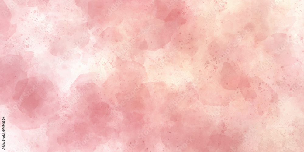 Poster abstract pink wall watercolor space. beautiful decorative and lovely soft pink grunge watercolor tex