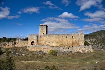 general view of the castle of ucero in the spanish province of soria