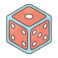 Premium design icon of ludo dice