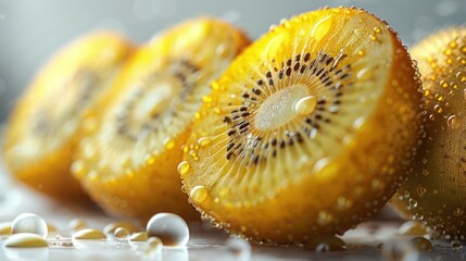 Fresh Kiwi Fruit Isolated on White Background for Healthy Eating and Nutrition