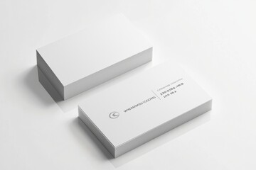 Business Card Mockup on Isolated Background created with Generative AI