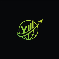 Vector World Globe And Financial Symbol With Letter Y