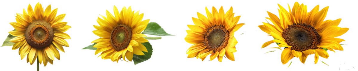 Obraz premium A sunflower isolated on a white background.