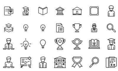 Fototapeta premium a set of business and education icons 