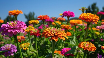 Colorful. Daises background