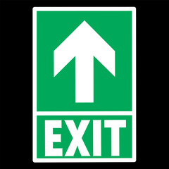 Exit evacuation sign