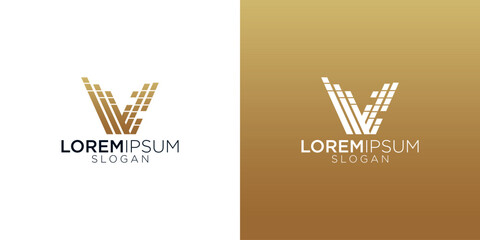 letter v abstract monogram logo vector design	