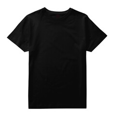 Real Blank Front Black T-Shirt Transparent Background