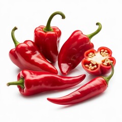 Vibrant Red Chili Peppers in Various Angles