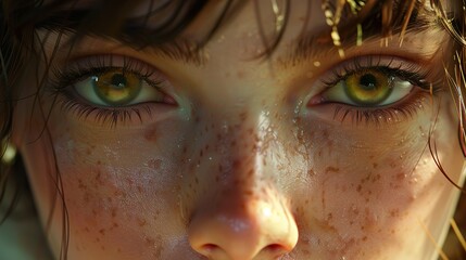 Intriguing Close-Up Portrait of a Woman's Eyes