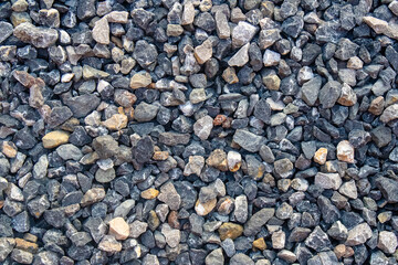 Gravel texture ; small stones at a construction area.
