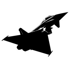 silhouette of a jet fighter