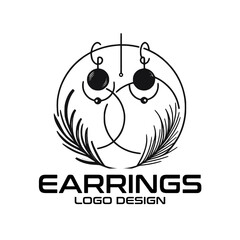 Fototapeta premium Earrings Vector Logo Design