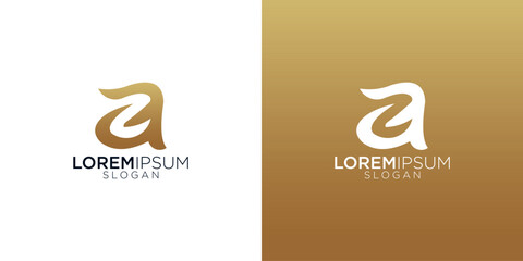 Fototapeta premium letter a simple abstract monogram logo design vector 