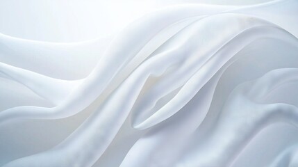 Obraz premium A close-up shot of white fabric with a wavy pattern at its base