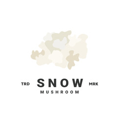 snow mushroom logo illustration is suitable for vegetable shops and gardens, both for posters and web icons.