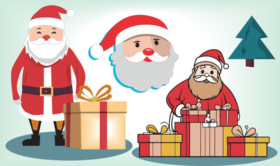 Christmas gift box line stokes design.