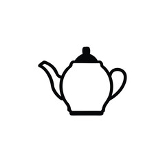 Obraz premium a Teapot line icon, vector silhouette illustration, isolated white background, 