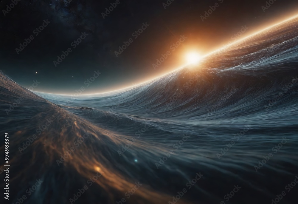 Canvas Prints space itself appears to form massive tidal waves of dark matter, with stars and planets being drawn 