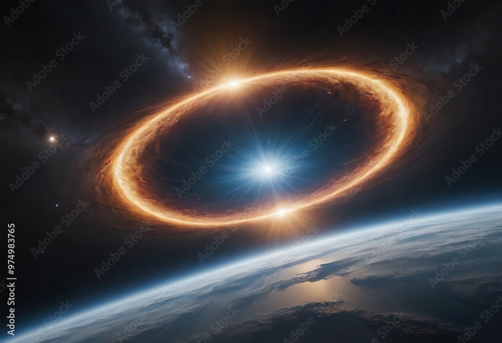 Canvas Prints the remnants of a supernova, with debris clouds and intense streams of particles racing away from th