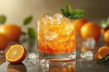 Screwdriver at a vibrant Florida orange grove