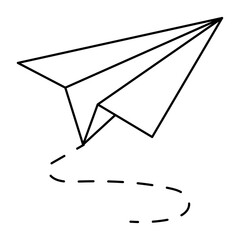 A trendy design icon of paper plane