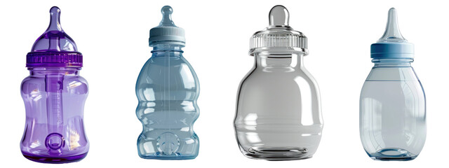 A baby bottle isolated on a white background.