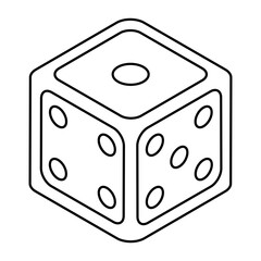 Premium design icon of ludo dice