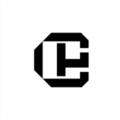 Abstract geometric letter C4 logo design.