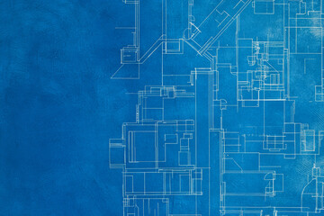 A highly detailed architectural floor plan showcasing various interconnected rooms and spaces, perfect for building design concepts.