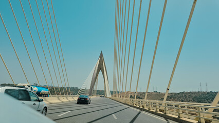 Rabat, Morocco - 21 August, 2024 - View of Mohamed v bridge in Rabat morocco