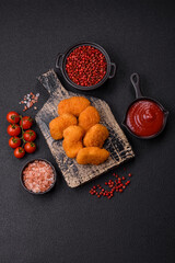 fried chicken pane chicken breast fillets isolated on white background
