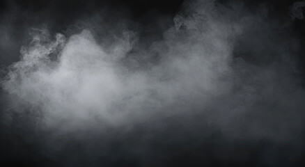 Smoke texture over blank black background