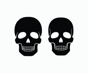 Obraz premium Skull EPS vector graphics art silhouette illustration template