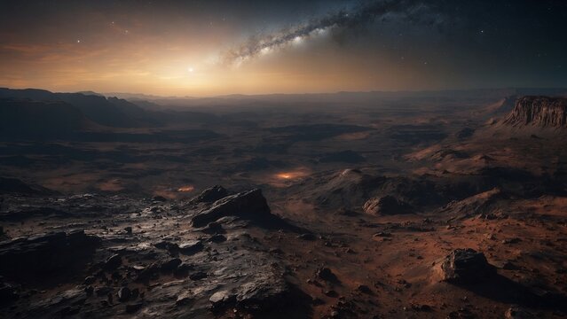 Proxima Centauri B rocky terrain landscape