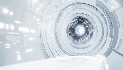 healthcare machine mri x-ray concept illustration on white grey color theme on white background copy space