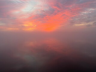 Sunset over the sea