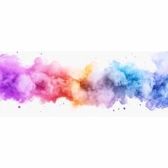 Fototapeta premium Colorful powder explosions isolated on a white background