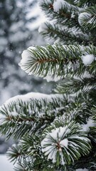 Snow Winter Cold Chrsitmas Pine Tree Forest branches